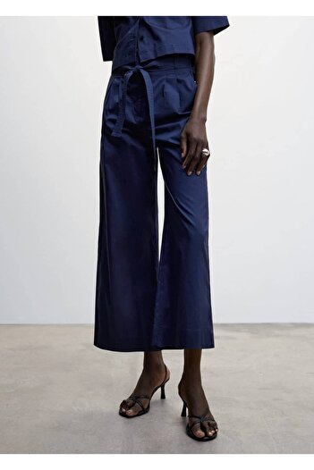 MANGO Woman Pleated Culotte Trousers