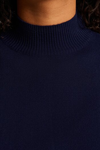 Trendyol Curve Πλεκτό πουλόβερ με ριγέ μπλε Navy - TBBAW24AN00017