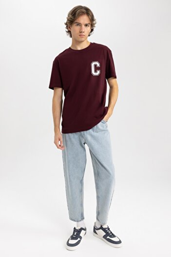 DeFacto Regular Fit Crew Neck Printed Short Sleeve T-Shirt A4007ax23hs