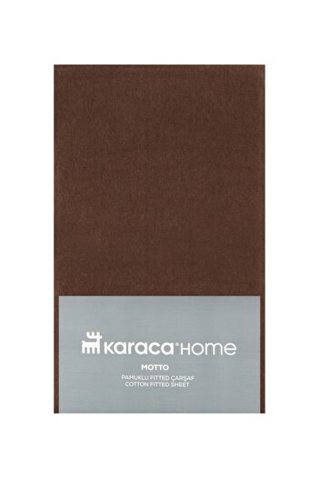 Karaca Home موتو شرشف سرير فردي من القطن الممشط مقاس 100x200+30 سم بني