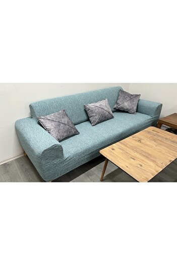 uzhanem Luxury Jacquard Sofa Covers - Squeegee Cover, Agç Shell Patterned, Mint 1 Piece