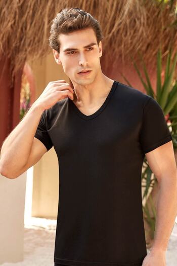 Berrak 1036 Men's Modal V-Neck Undershirt