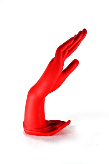 Jagdel Red Leaf Hand Jewelry Mannequin Is Designed with Stylish and High-Quality Polyester Material.