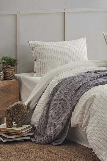 Berolige Easy Refine Brown Double Washed Yarn Paint Duvet Cover Set