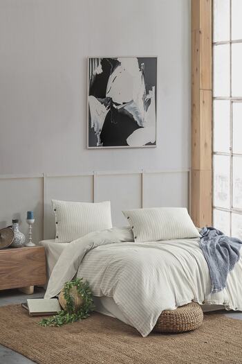 Berolige Easy Refine Blue Double Washed Yarn Paint Duvet Cover Set