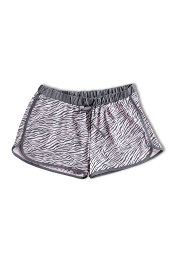 HNX Cotton Patterned Women's Mini Shorts with Piping