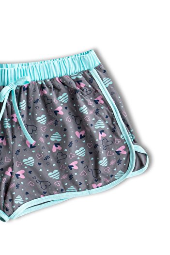 HNX Cotton Patterned Women's Mini Shorts with Piping