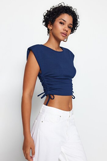 Trendyol Collection Indigo Knitted Blouse TWOSS23BZ01010