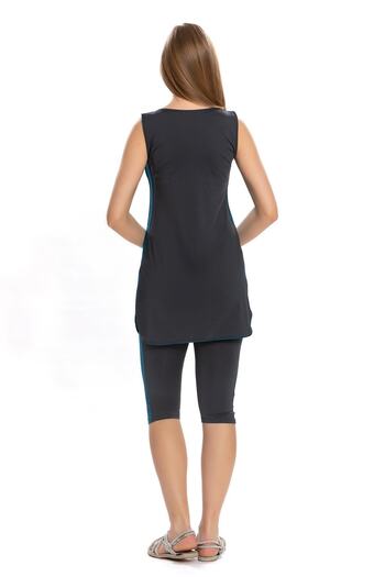 Starinci Mayo Sleeveless Tights Swimsuit Hijab Anthracite Sports Design