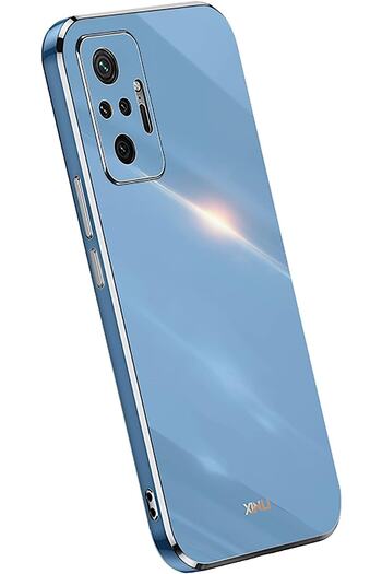 m.tk moveteck Xiaomi Redmi Note 10 Pro Compatible Case Soft Colorful Silicone Cover with Camera Protection Gold Edge