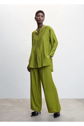 MANGO Woman Satin Lace Blouse