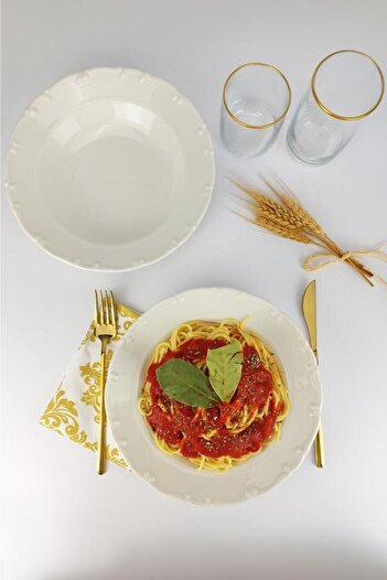 Digithome Liana 6-Piece Pit Plate Set 23 Cm Cream - Tl4036150 C320.003