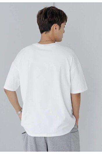 DEEPSENCE Unisex Λευκό μπλουζάκι Oversize Sanfrancısco Προεκτυπωμένο