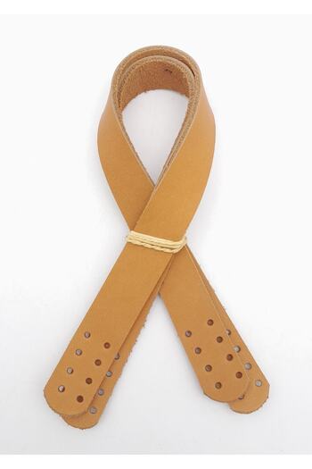 angel çanta aksesuar 35X2 cm Tan Colored Real Leather - Double Handle Open