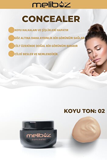 meliboz Salmon Concealer Concealing Cream 15ml Dark Tone