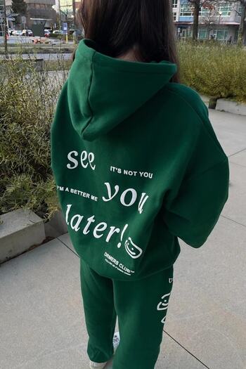 MODAGEN Unisex Nefti Green 100% Cotton Oversize Sweatshirt