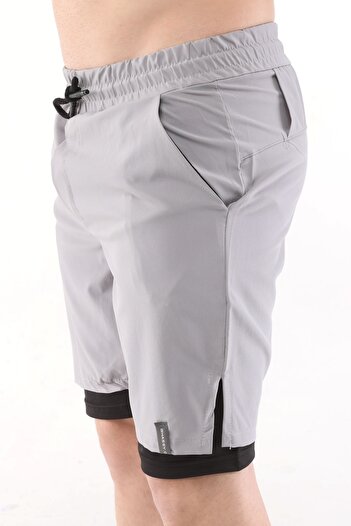 GHASSY CO. Erkek Running Hızlı Kuruma Micropoly Antrenman Halısaha Fitness Kısa Taytlı Outdoor Şort