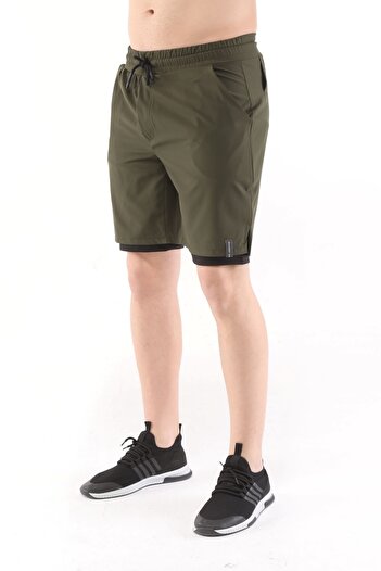 GHASSY CO. Erkek Running Hızlı Kuruma Micropoly Antrenman Halısaha Fitness Kısa Taytlı Outdoor Şort