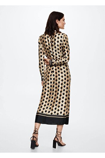 MANGO Woman Geometrik Desenli Elbise