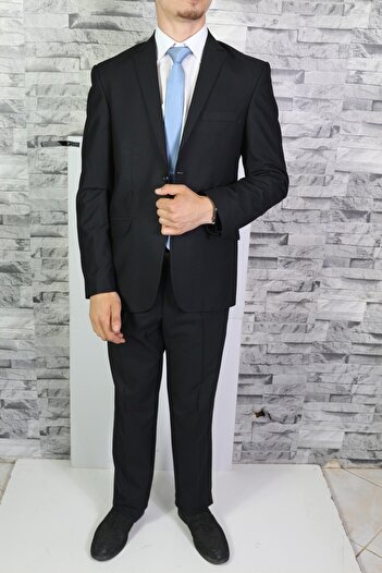 Bilgiçler men's suit black slim fit