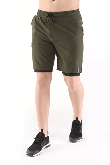 GHASSY CO. Erkek Running Hızlı Kuruma Micropoly Antrenman Halısaha Fitness Kısa Taytlı Outdoor Şort
