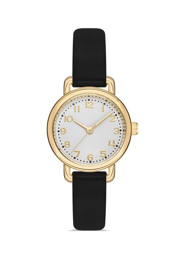 Twelve Vintage Leather Strap Numeral Women's Wristwatch