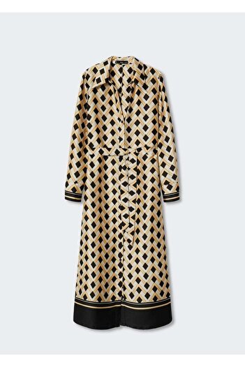 MANGO Woman Geometrik Desenli Elbise