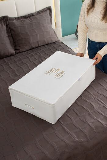 Serstil Mega Size White Storage Bag Under Base 74 X 46 X 22 Cm