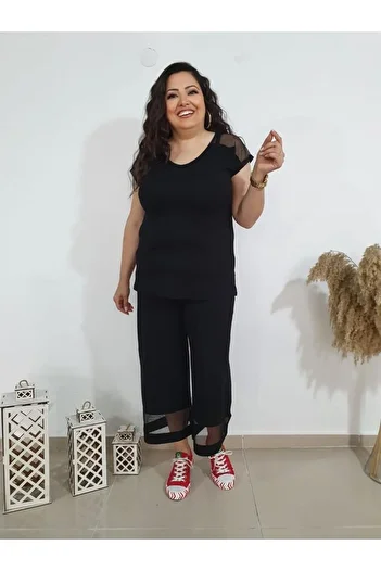 Melis Designer Διχτυωτό Λεπτομερές Σετ Μεγάλου Μεγέθους Κάτω Τοπ