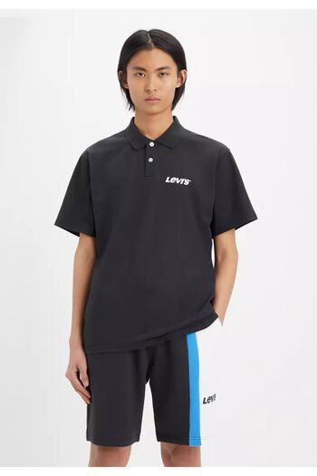 Levi's Ανδρικό μπλουζάκι Polo Neck Black - A6146-0004