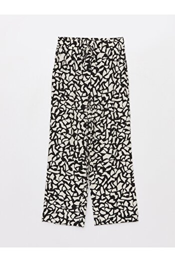 LC Waikiki Patterned Comfortable Patterned Women's Trousers with Elastic Waist
