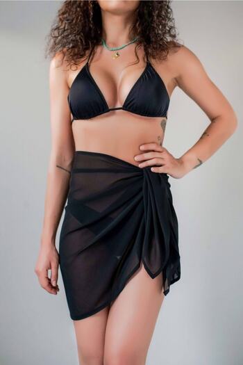 TREND Black Pareo Women's Beach Dress New Season