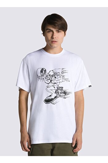 Vans Чоловіча біла футболка - круглий виріз, прямий крій VN00061FWHT1 ALVA SKATES SS