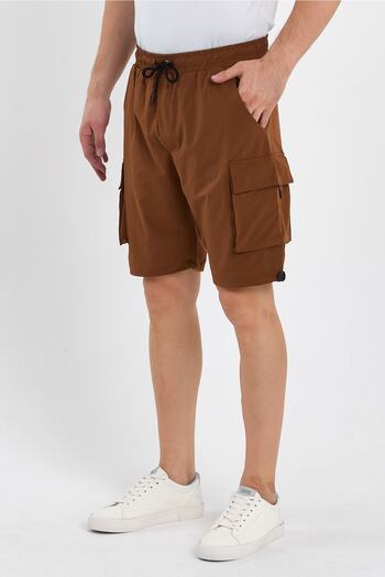 GENIUS STORE Men's Shorts Sports Lycra Outdoor Bermuda Cargo Pocket Capri Sports Shorts