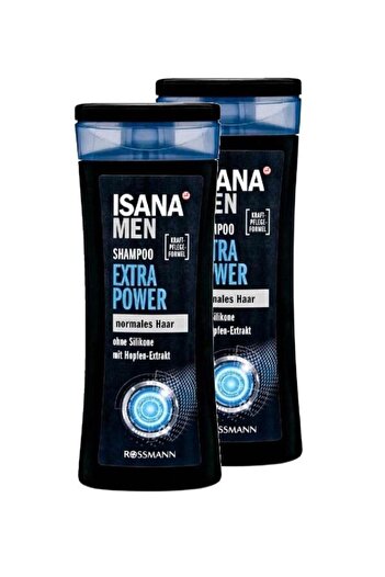 ISANA MEN Silicone-Free Extra Energy Shampoo 300 ml 2 Pieces