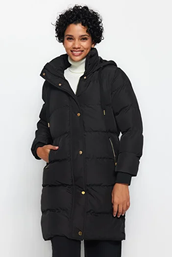 Trendyol Collection Black Hooded Water Repellent Puffer Jacket TWOAW24MO00119