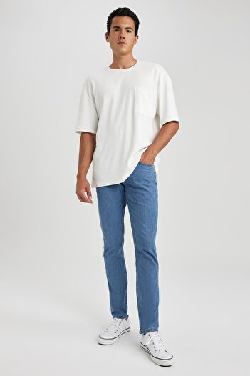 DeFacto Sergio Regular Fit Regular Fit Regular Waist Tube Leg Jean Trousers A9153ax23hs