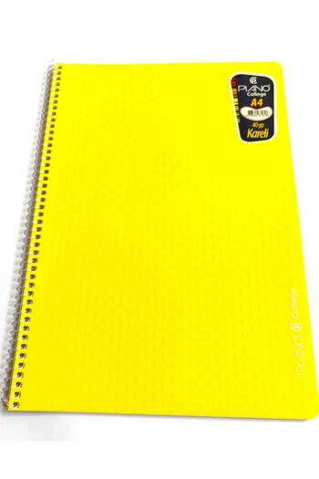 Modellino Spiral PP Cover Piano College 40 Sheets A4 Notebook - Checkered
