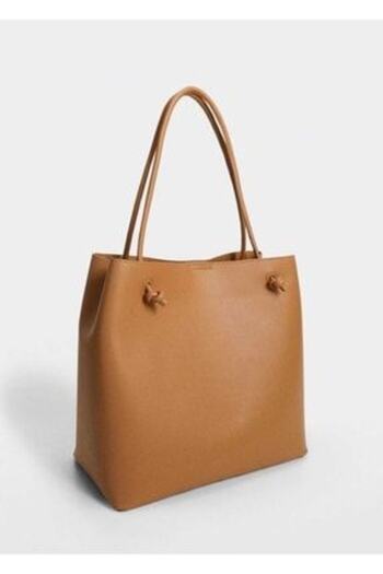MANGO Geknotete Plissee-Shopper-Tasche