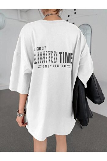 AFROGİYİM Women's Limited Time Printed Oversize T-shirt