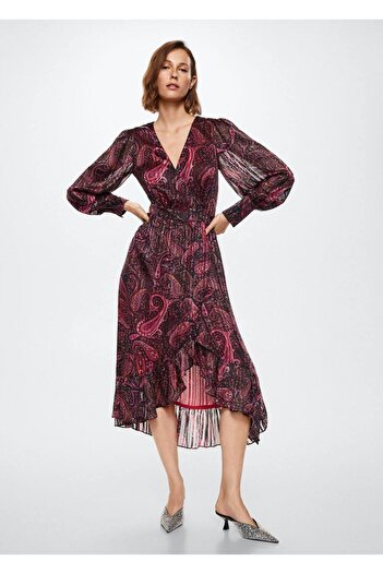 MANGO Woman Φόρεμα Flounce Paisley
