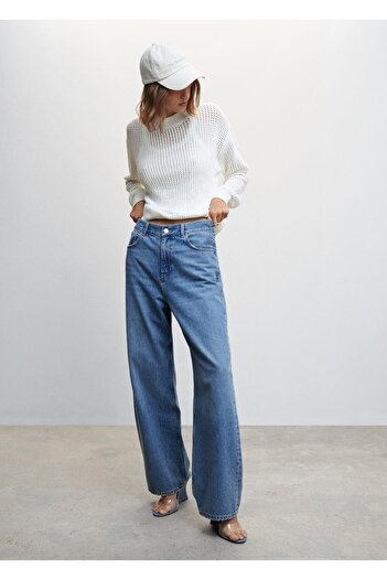 MANGO Woman Openwork Knitted Sweater