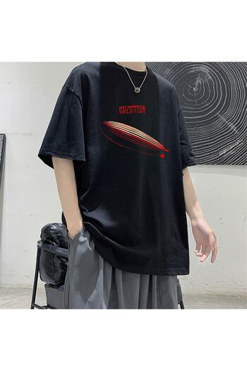 Touz Футболка Rock Serisi Led Zeppelin Чорна Unisex Oversize