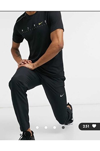 Nike Dri-FIT Run Stripe Woven Pant Düz Paça Erkek Eşofman Altı