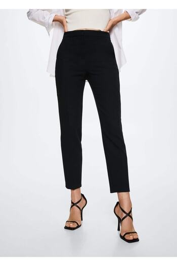 MANGO Woman Cropped Skinny Trousers