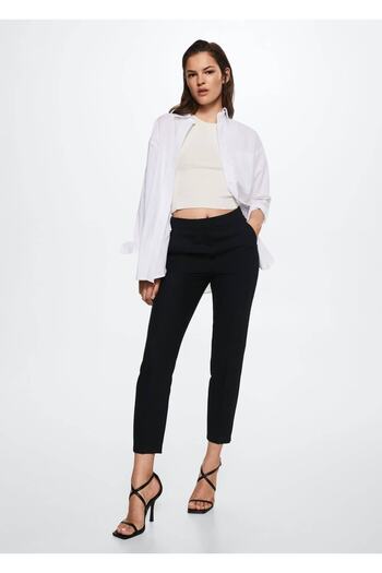 MANGO Woman Cropped Skinny Trousers