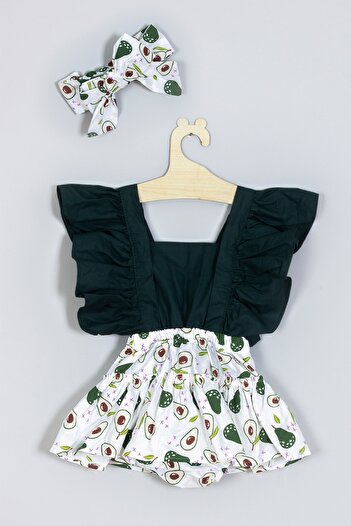 ADABEBEK Bandana Frilly Avocado Salopet Jumpsuit 003
