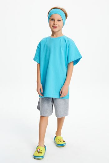 Babygiz Men's 100% Cotton Combed Cotton Shorts T-Shirt Bandana 3-Piece Bottom and Top Set - Sports Casual Collection 5