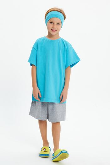 Babygiz Men's 100% Cotton Combed Cotton Shorts T-Shirt Bandana 3-Piece Bottom and Top Set - Sports Casual Collection 5