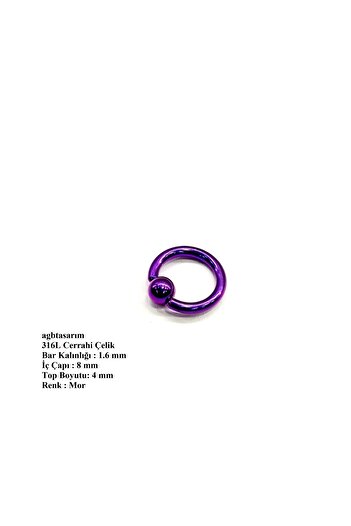 agbtasarım %100 Cerrahi Çelik "helix, Orbital, Daith, Rook, Lobe, Snug" Kulak, Kıkırdak Tam Halka Piercing